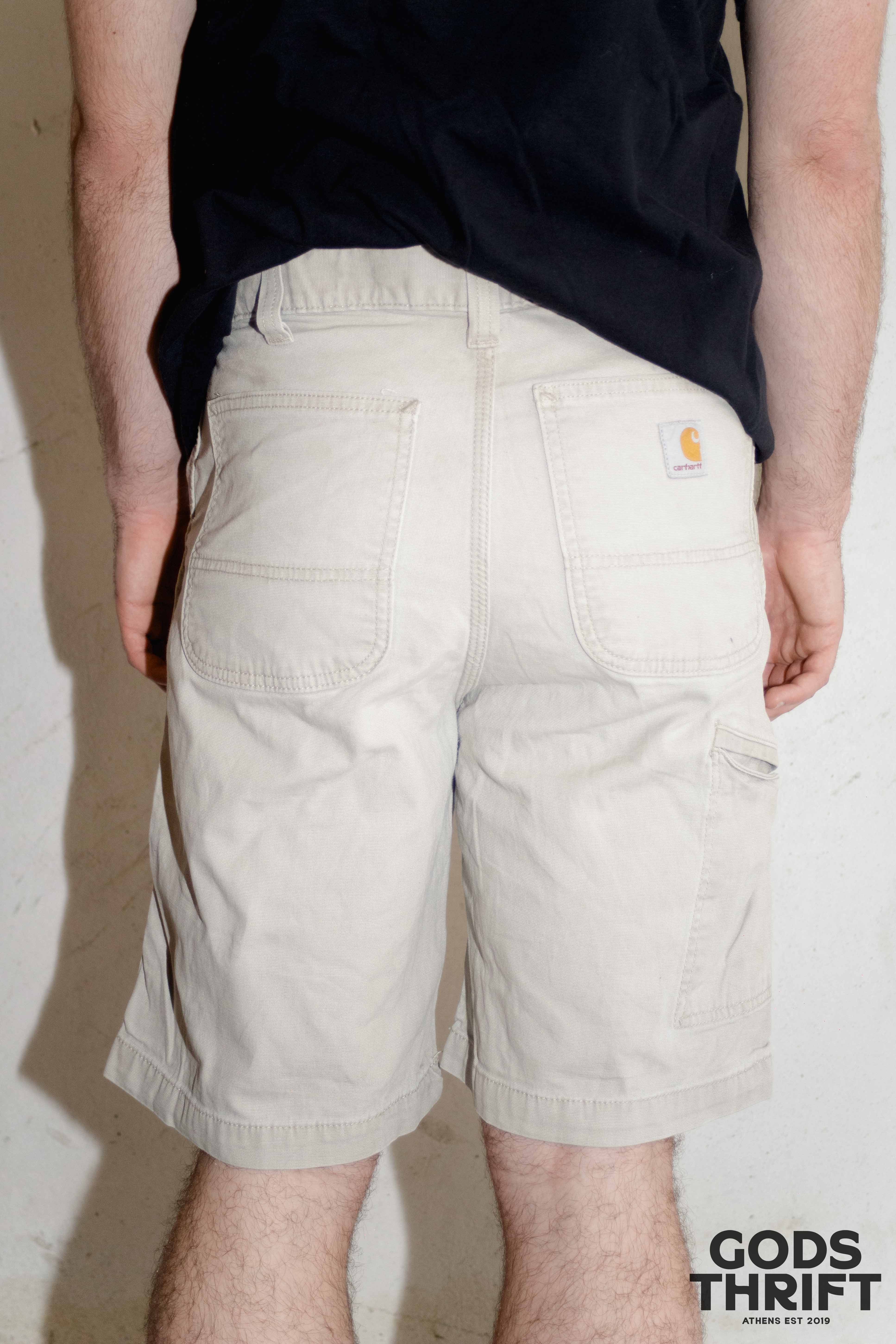 Carhartt carpenter shorts Beige (M) - Gods Thrift Athens