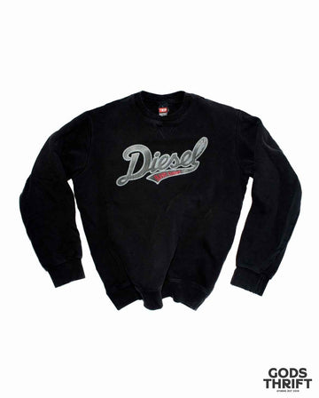 Diesel Crewneck Black (L) - Gods Thrift Athens