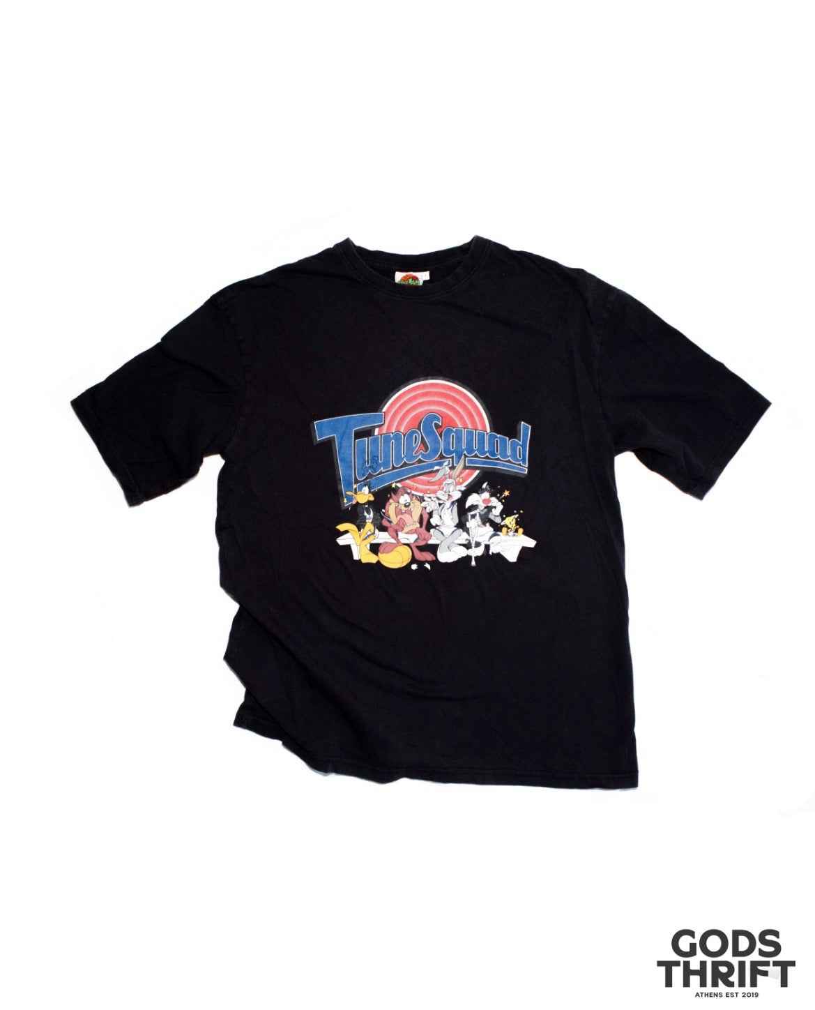 Tune Squad T-shirt Black (M) - Gods Thrift Athens