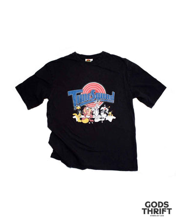 Tune Squad T-shirt Black (M) - Gods Thrift Athens