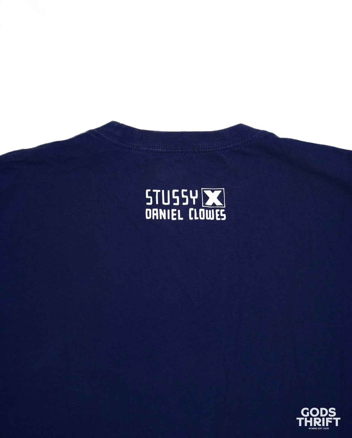 Stussy X Daniel Clowes T-shirt SS2011 Navy (L) - Gods Thrift Athens