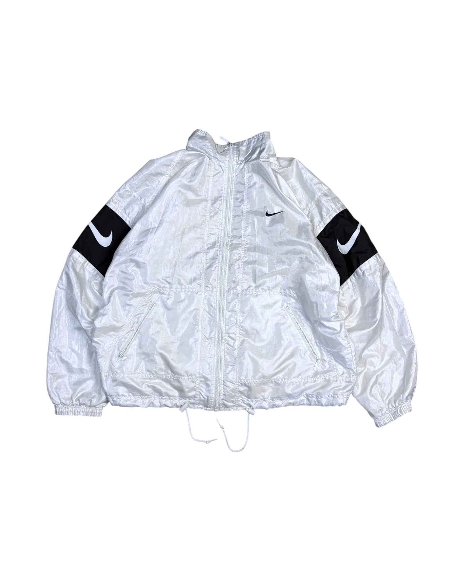 Vintage 90s Nike Windbreaker | Frost White | Size L