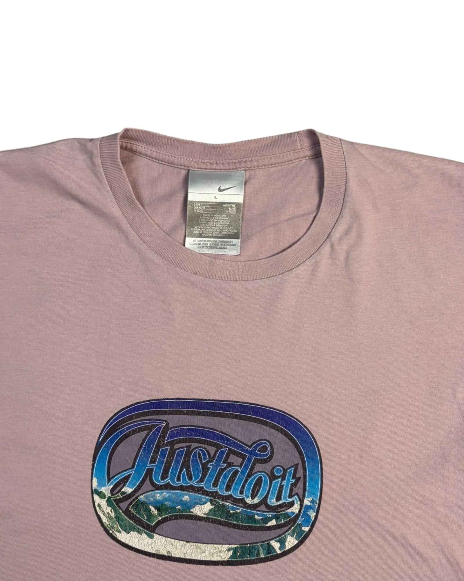 Vintage Nike Just Do It Tee | Baby Pink | Size L