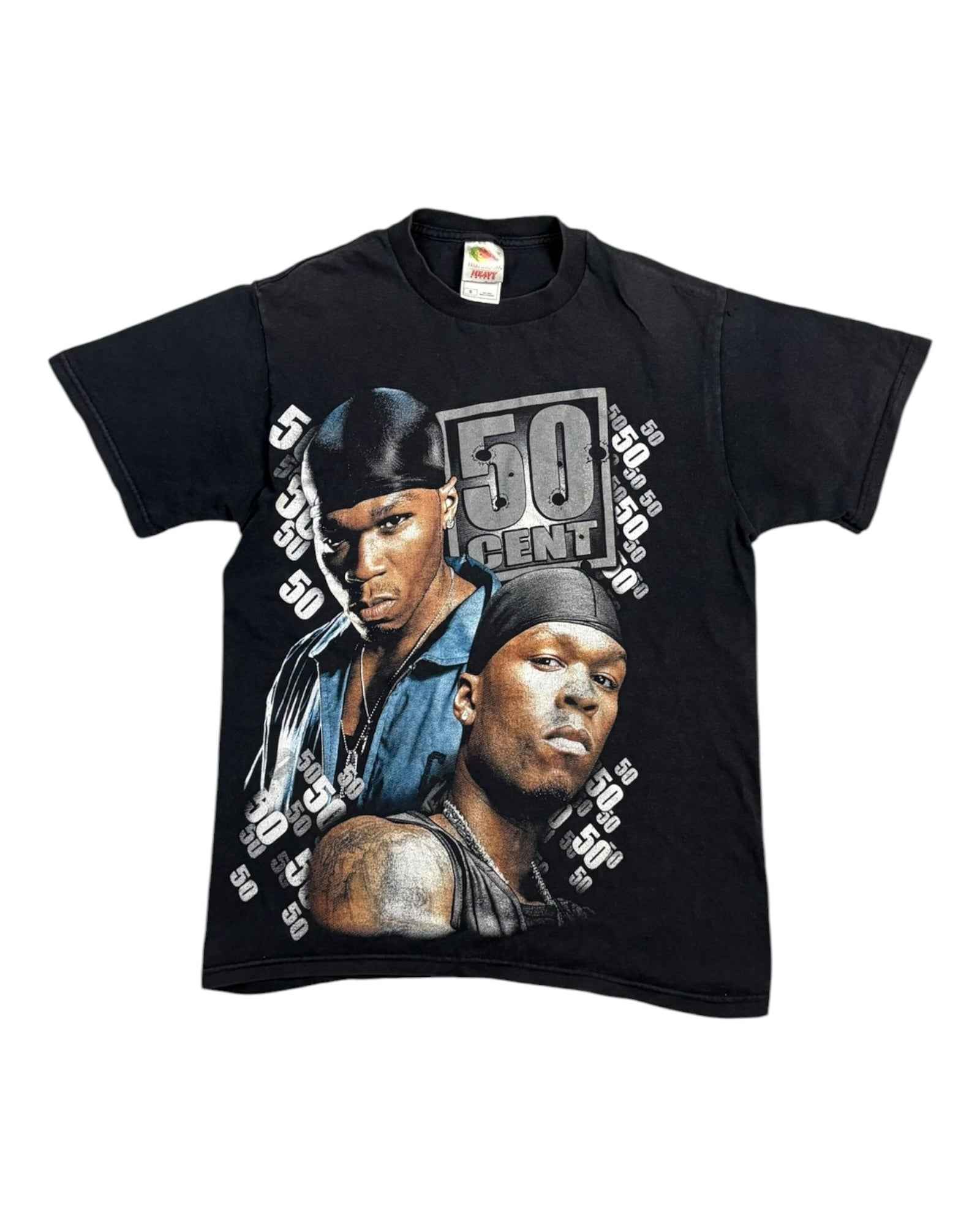 Vintage Fruit of the Loom 50 Cent Tee | Black | Size S