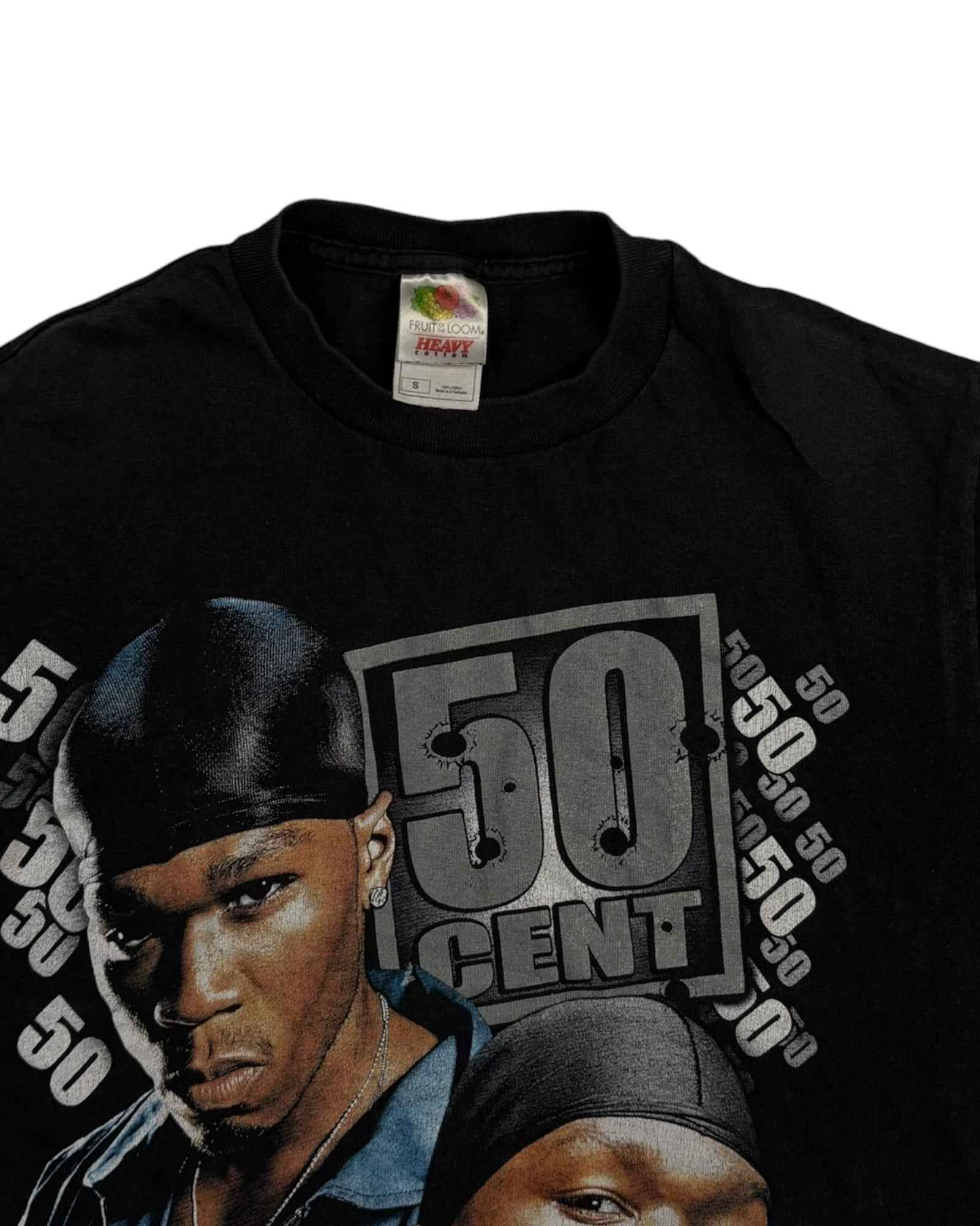 Vintage Fruit of the Loom 50 Cent Tee | Black | Size S