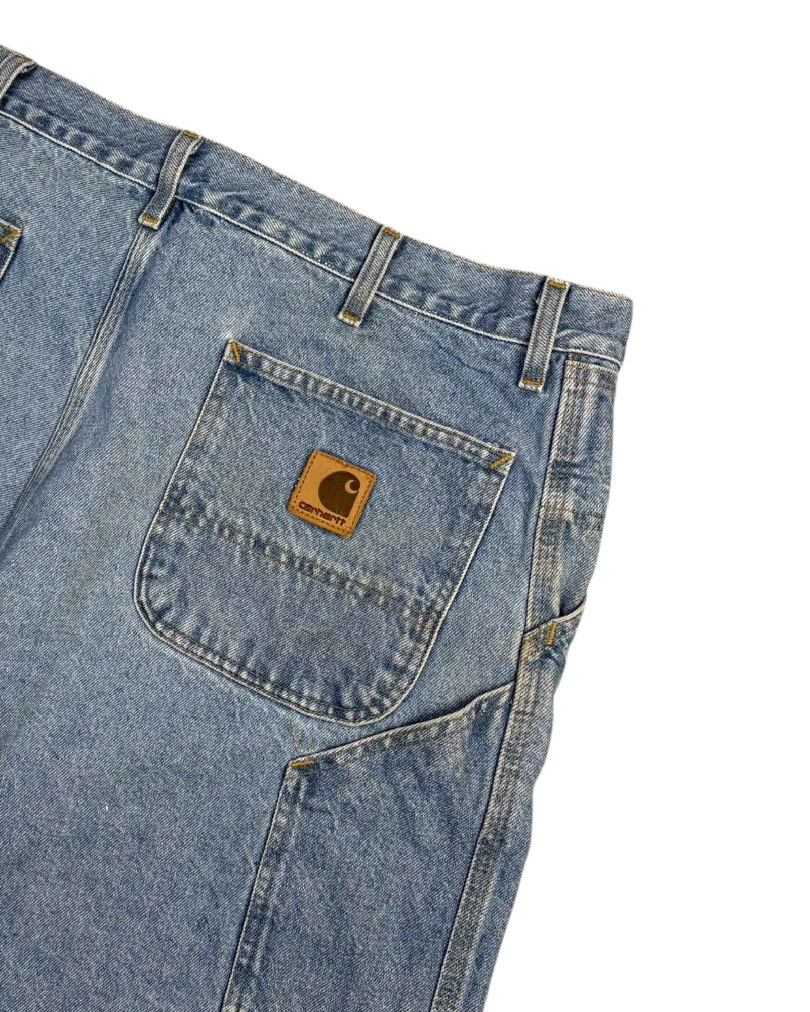 Vintage Carhartt Denim Carpenter Shorts | Blue | W42 | Grade A