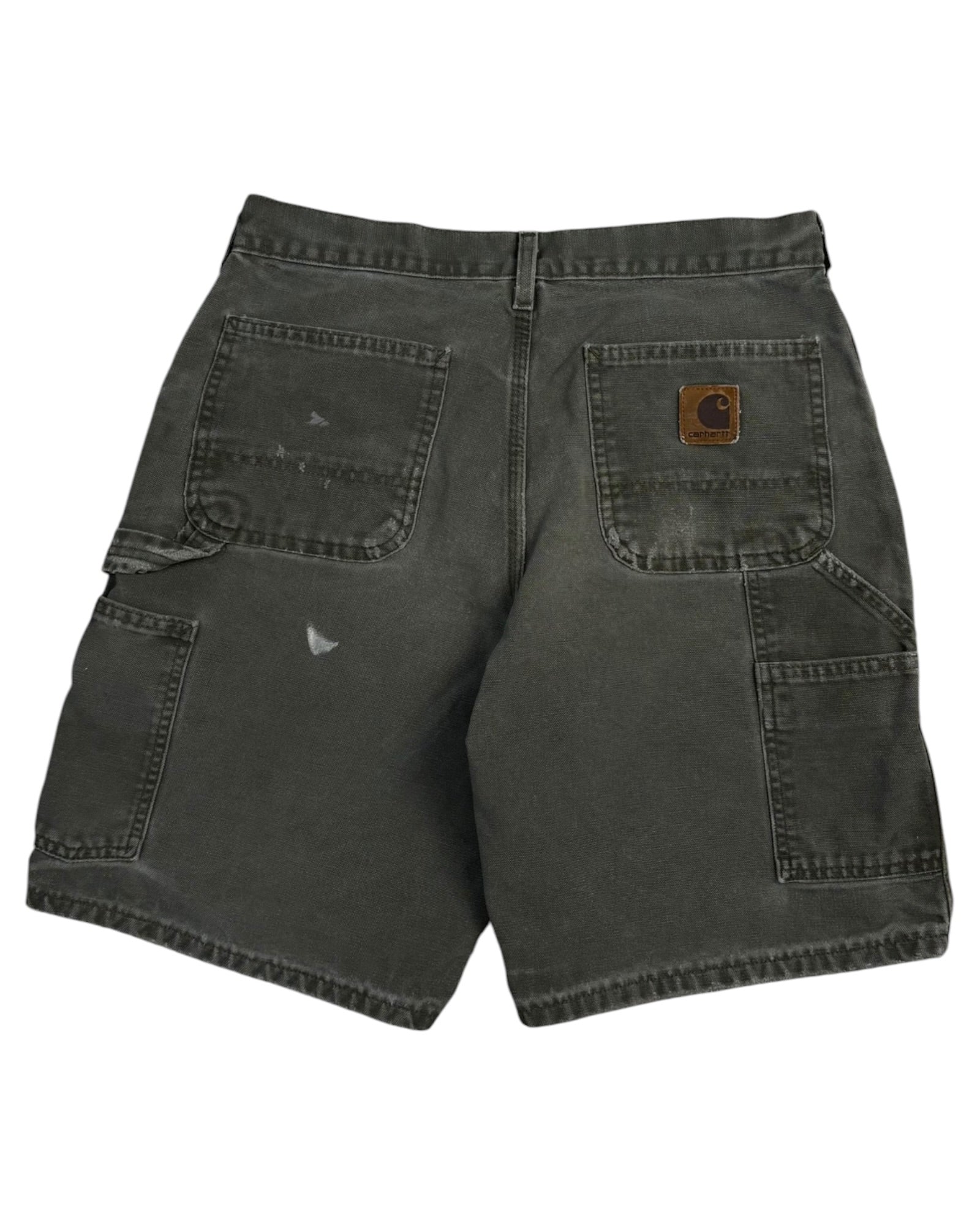 Vintage Carhartt Distressed Work Shorts | Olive | W30 | Grade B