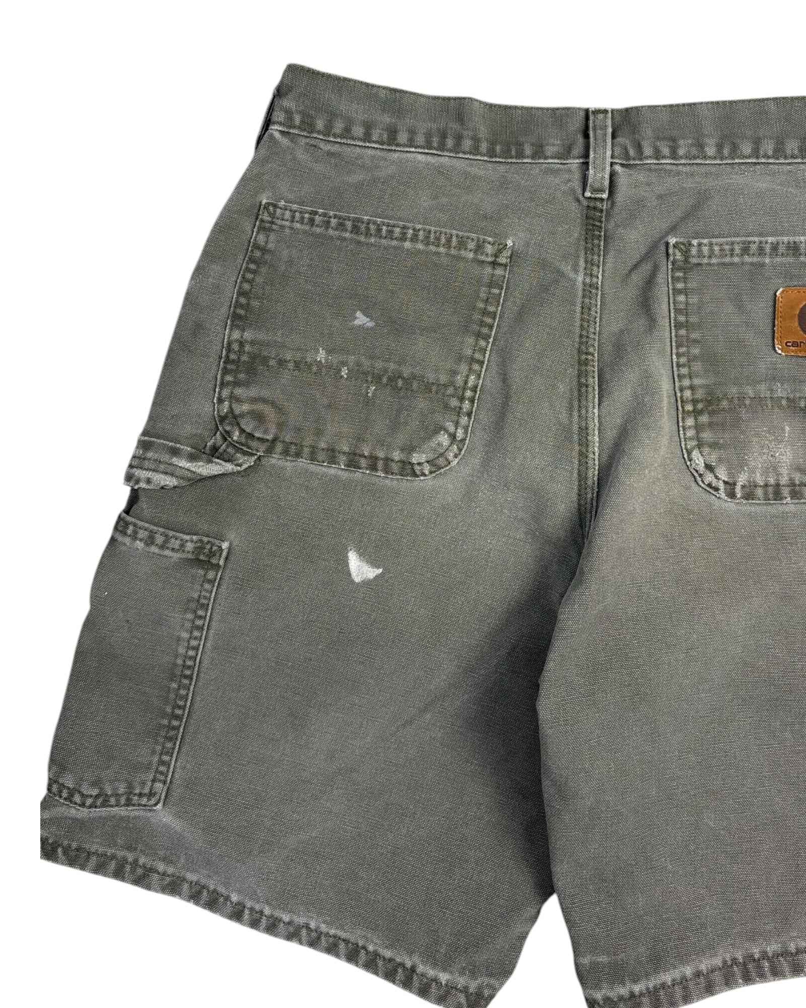 Vintage Carhartt Distressed Work Shorts | Olive | W30 | Grade B