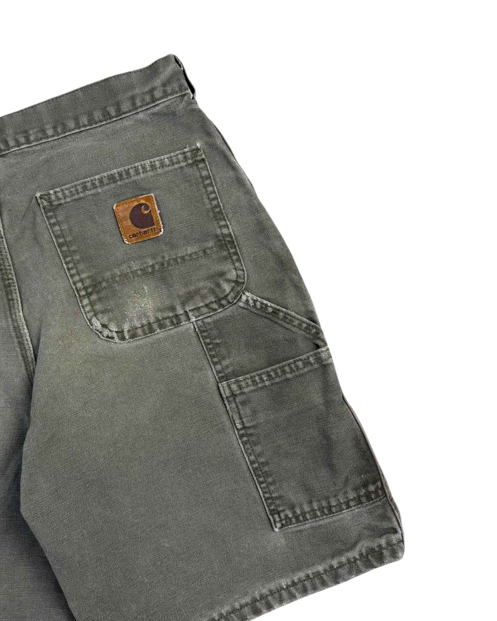 Vintage Carhartt Distressed Work Shorts | Olive | W30 | Grade B