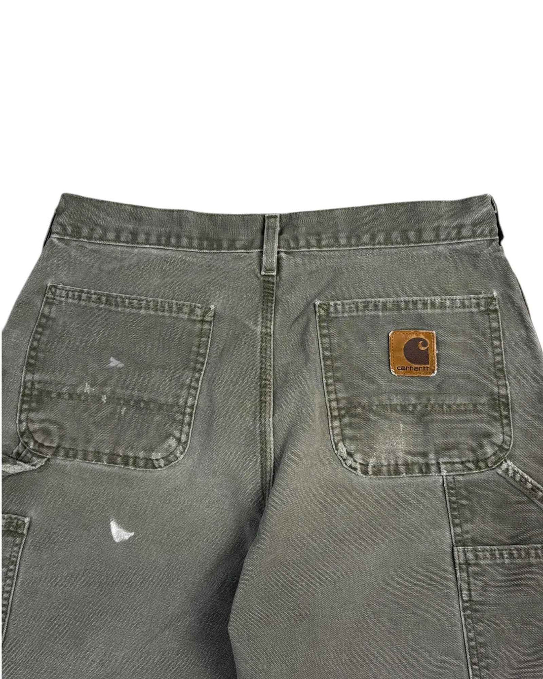 Vintage Carhartt Distressed Work Shorts | Olive | W30 | Grade B