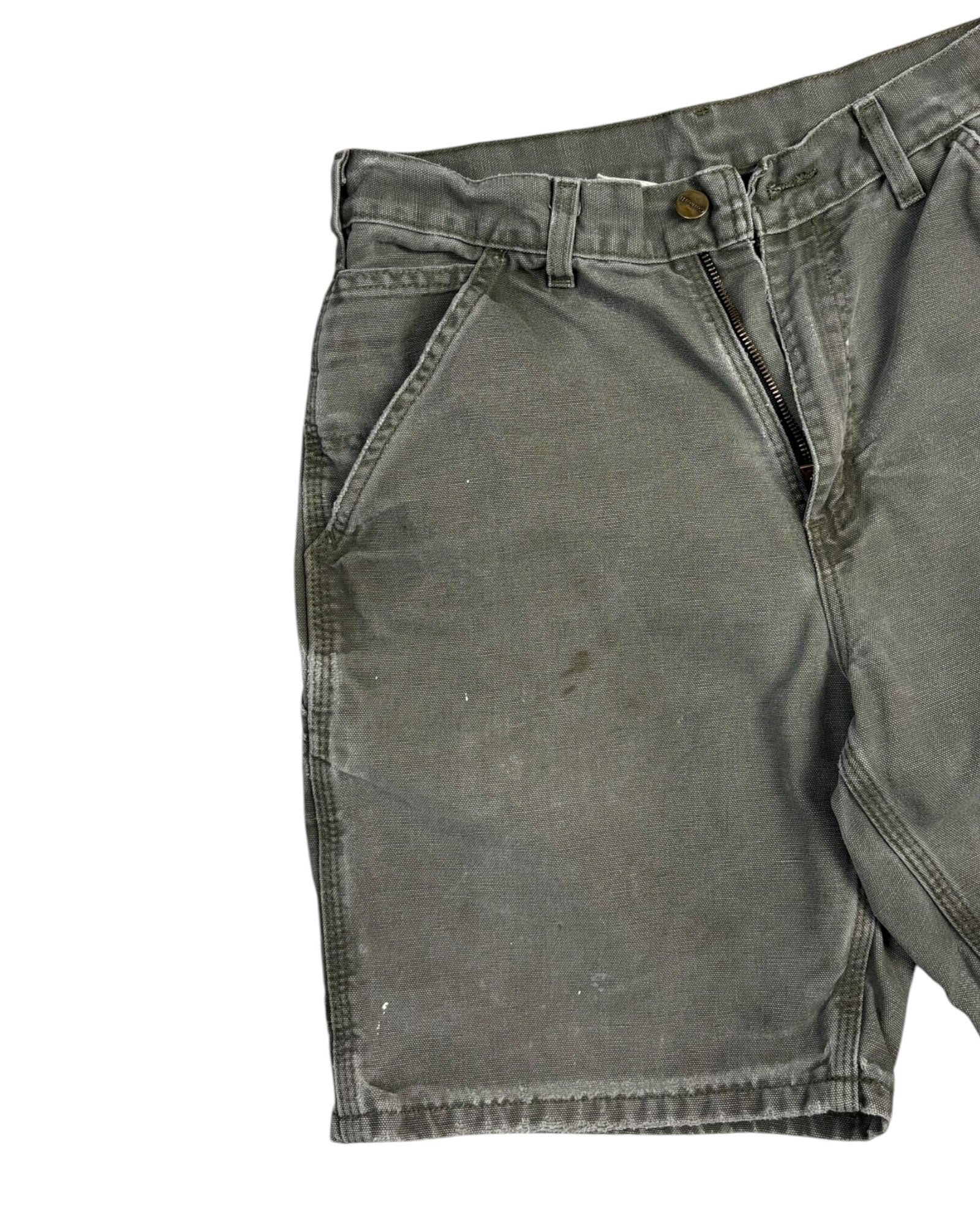Vintage Carhartt Distressed Work Shorts | Olive | W30 | Grade B