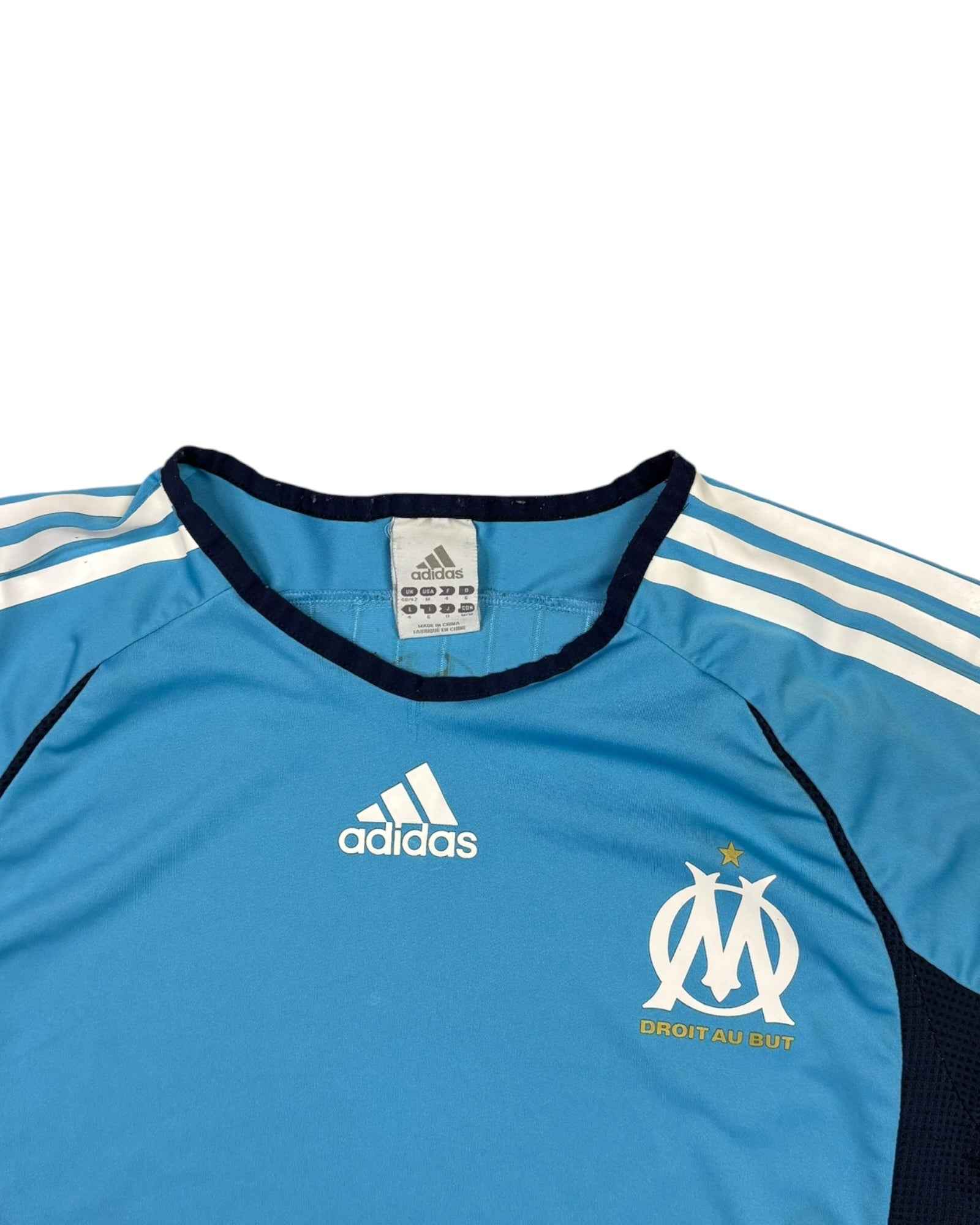 Vintage 2000s Adidas x Marseille Coach Jersey | Baby Blue | Size M