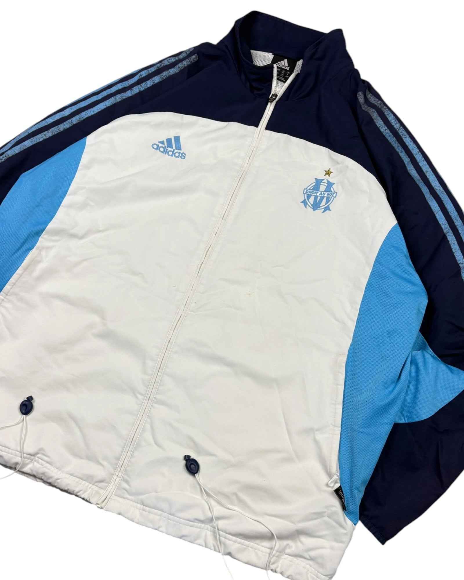 Vintage 1999 Adidas x Marseille TrackJacket | White | Size XL