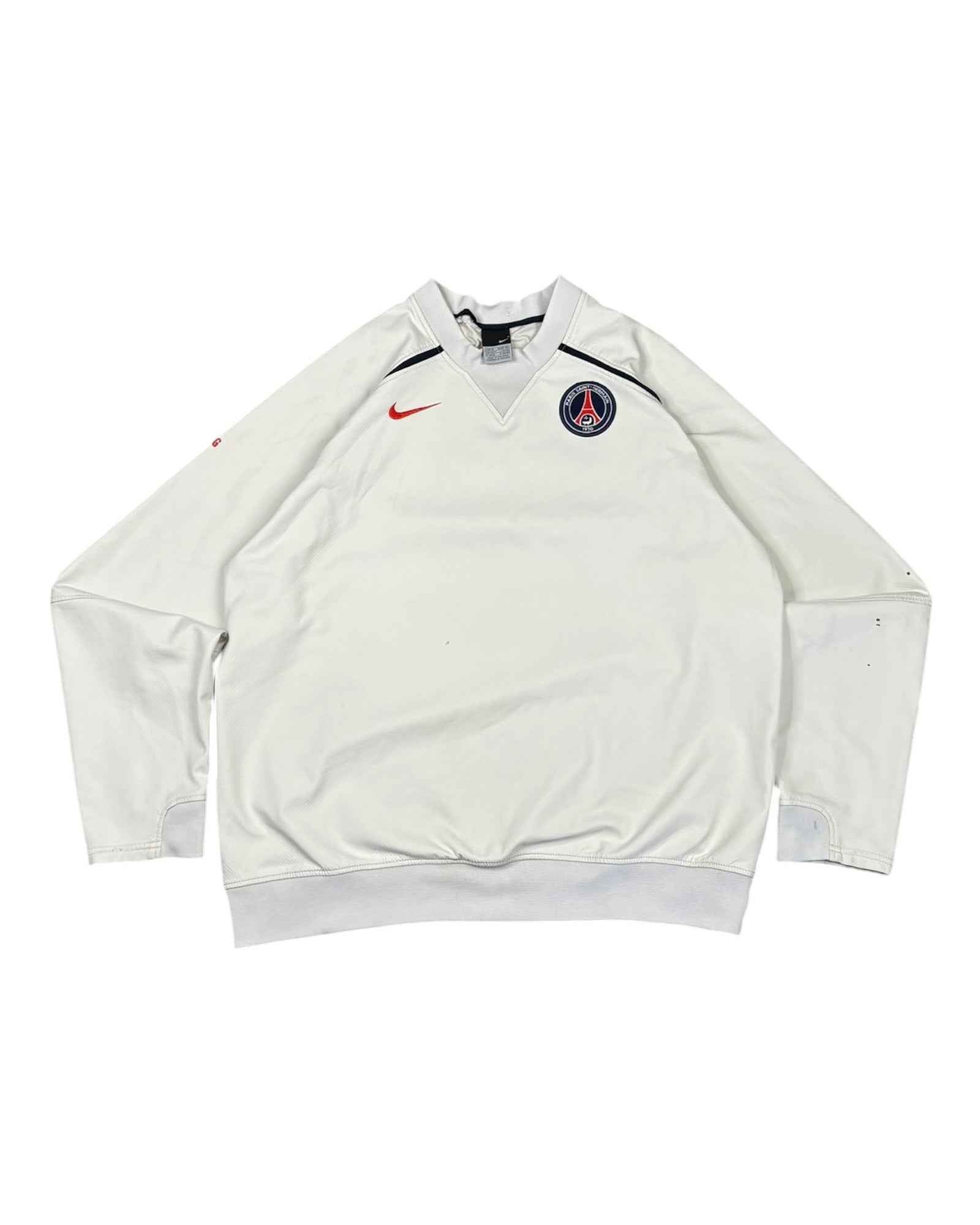 Vintage Nike x PSG Dry-Fit Crewneck | White | Size L
