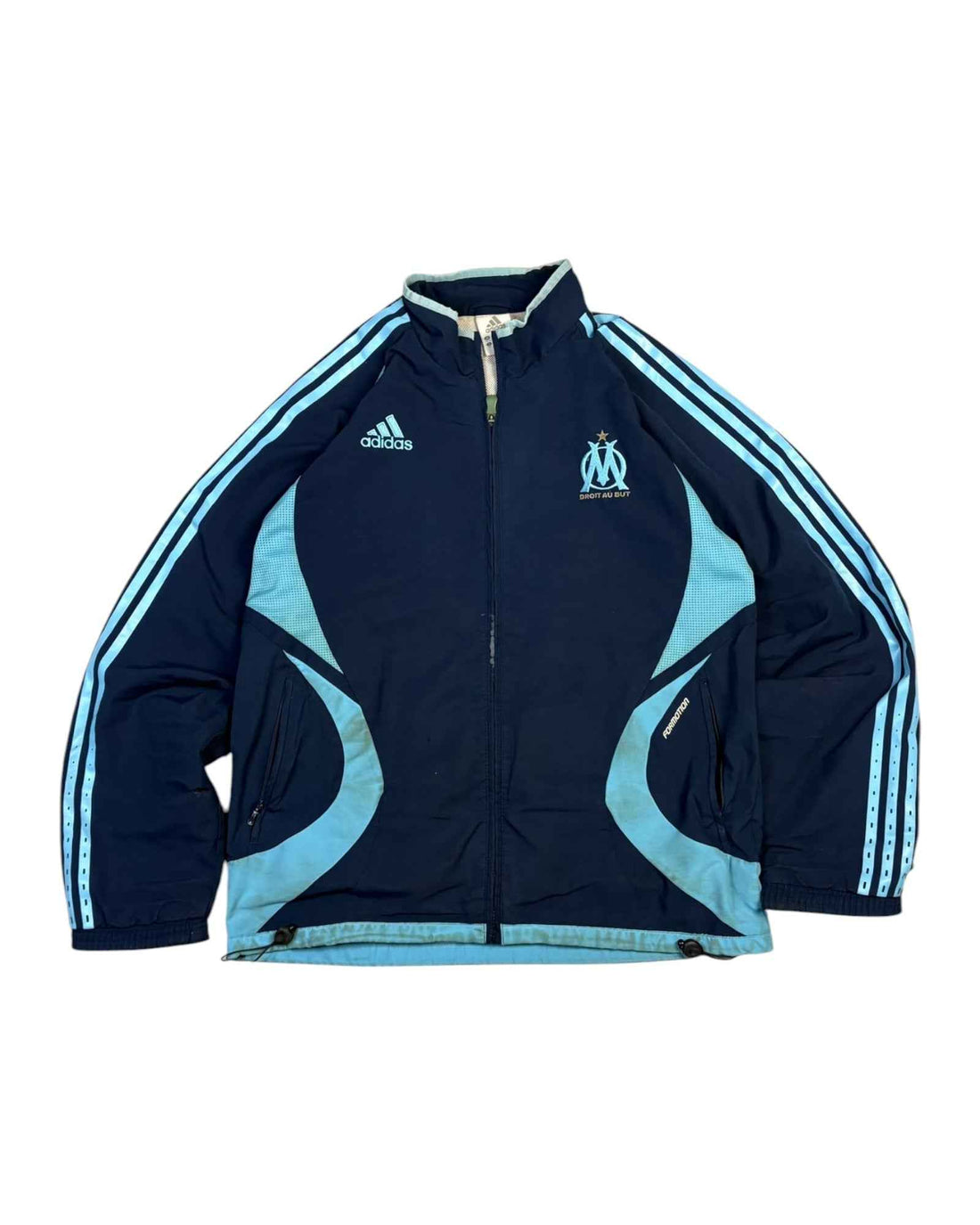 Vintage 2000s Adidas x Marseille Track Jacket | Navy Blue | Size M