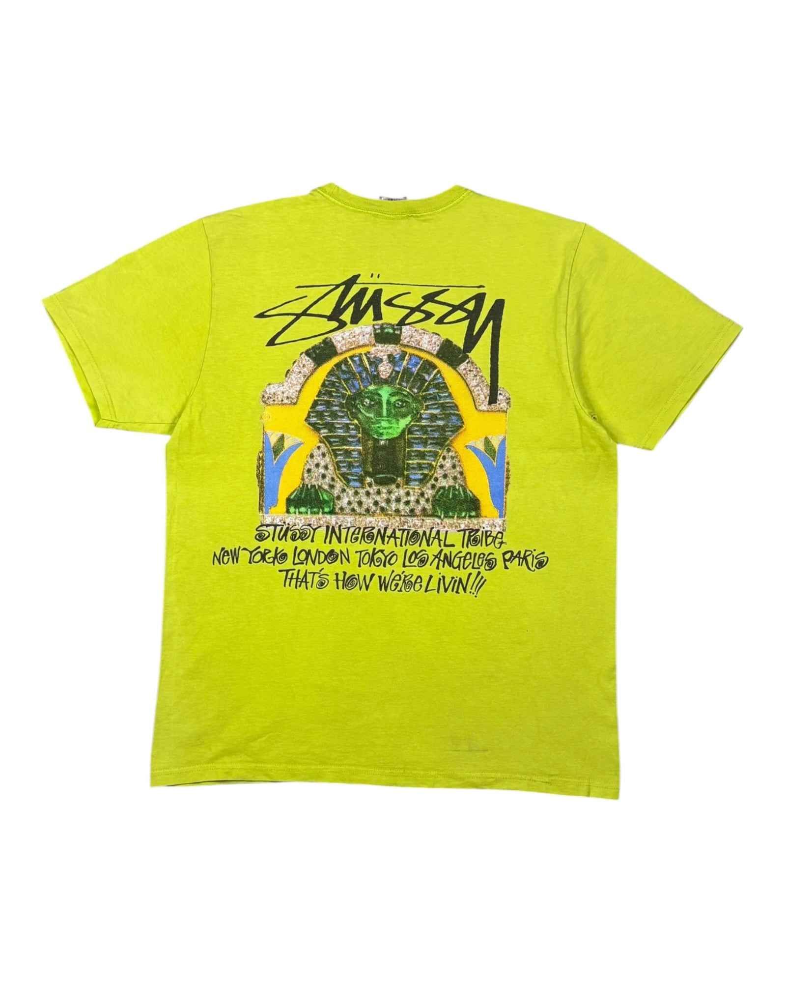 Vintage Stussy Aliens Tee | Green | Size M | Grade B