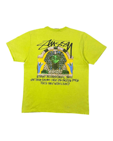 Vintage Stussy Aliens Tee | Green | Size M | Grade B