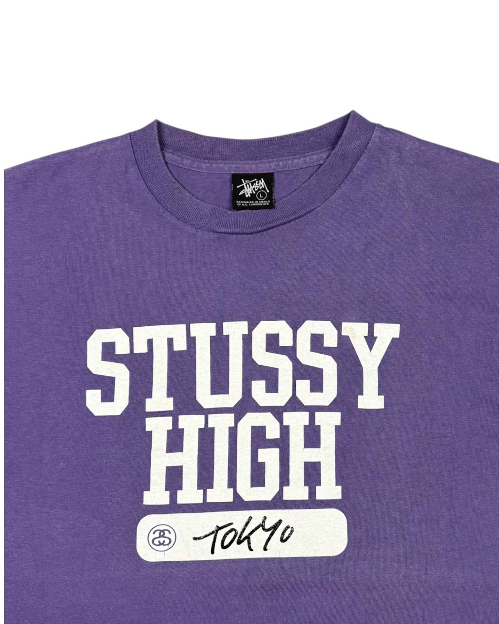 Vintage Stussy Boxy Heavyweight Tee | Purple | Size M