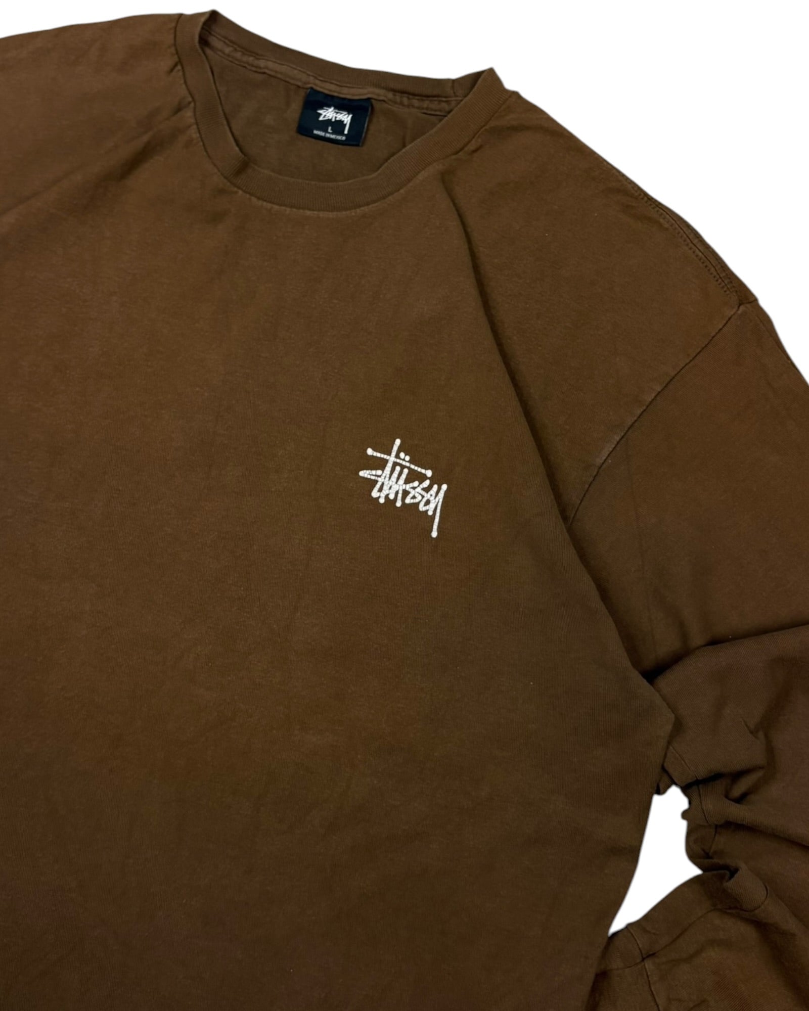 Stussy Long Sleeve Tee | Brown | Size L