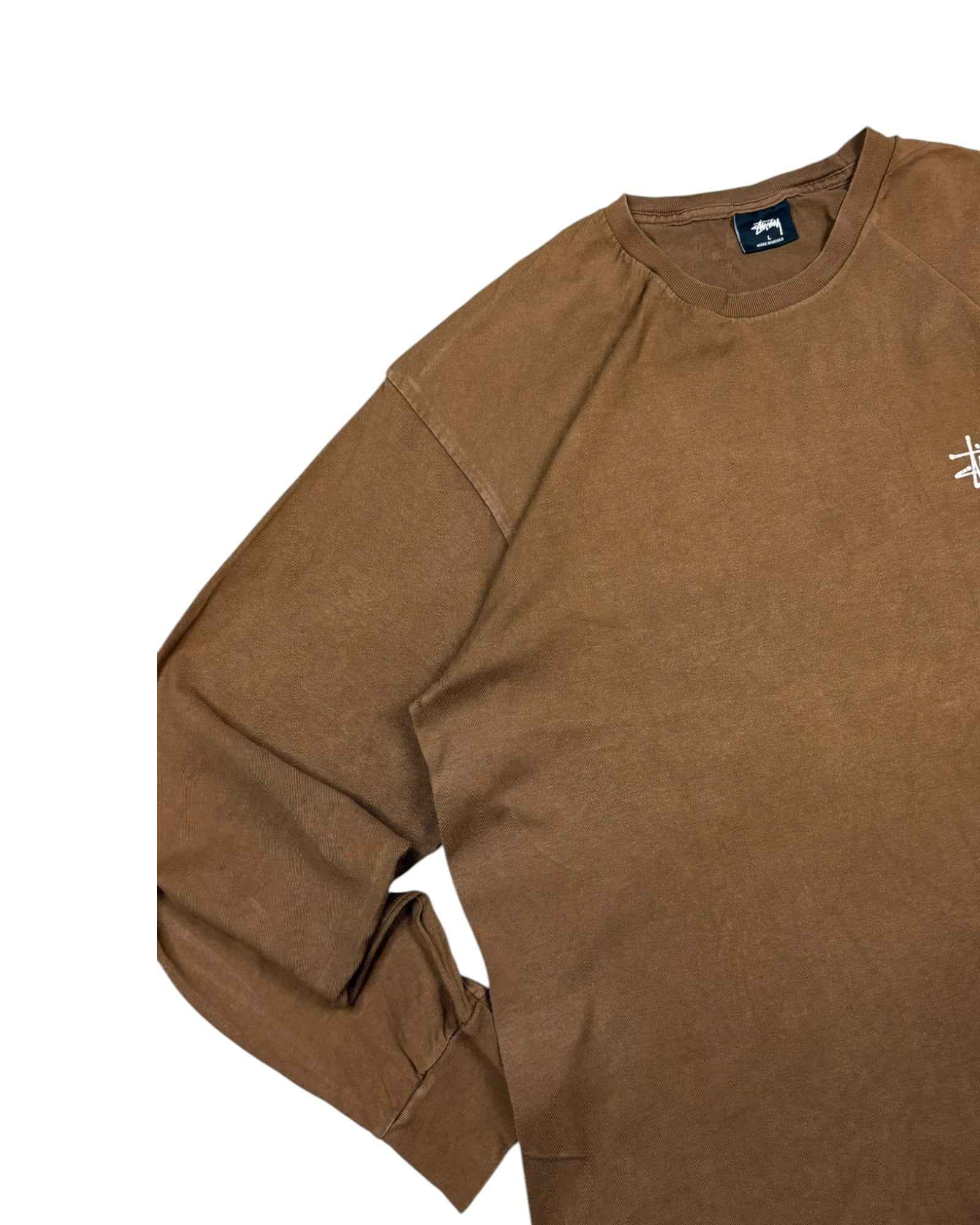 Stussy Long Sleeve Tee | Brown | Size L