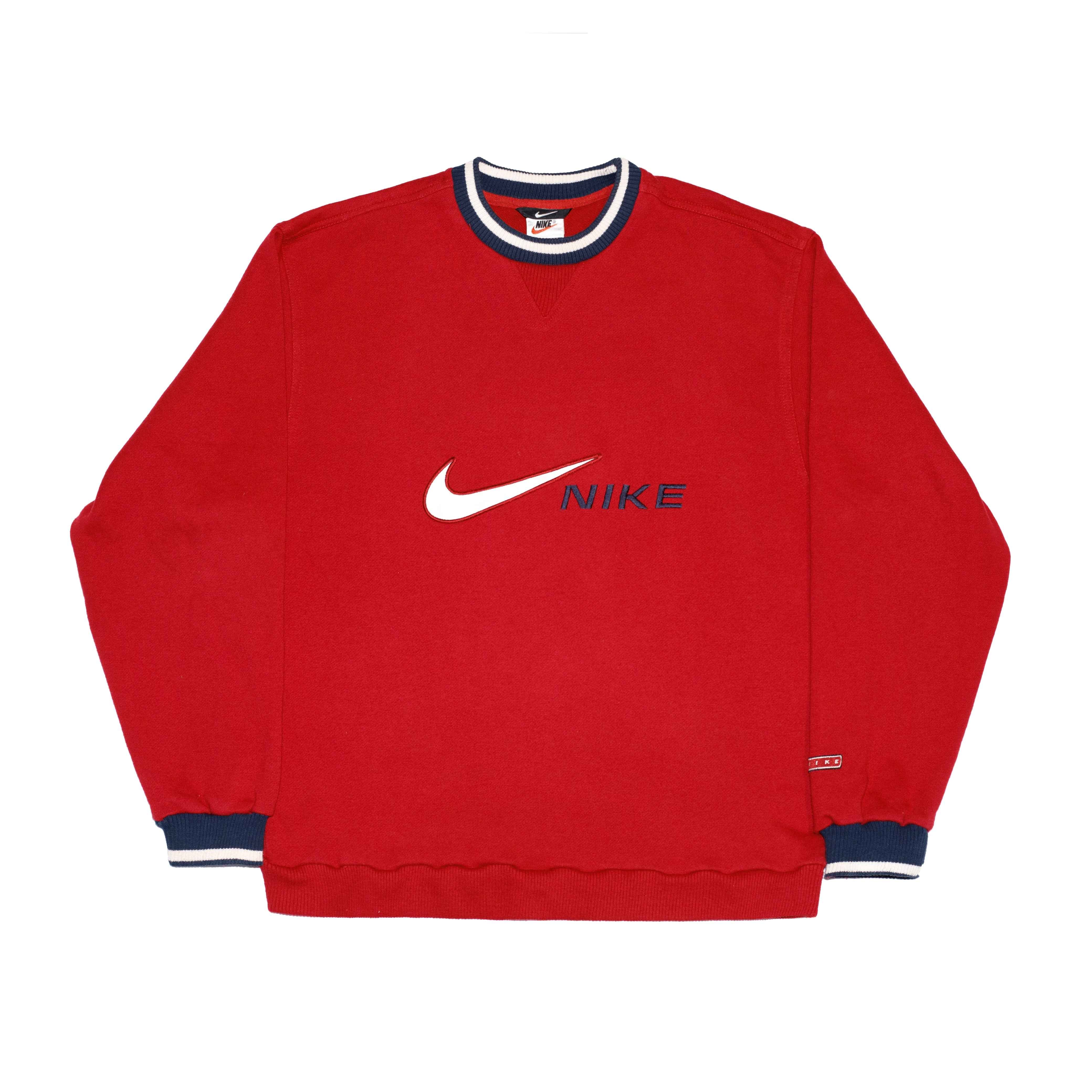Nike 90s red crewneck - Gods Thrift Athens