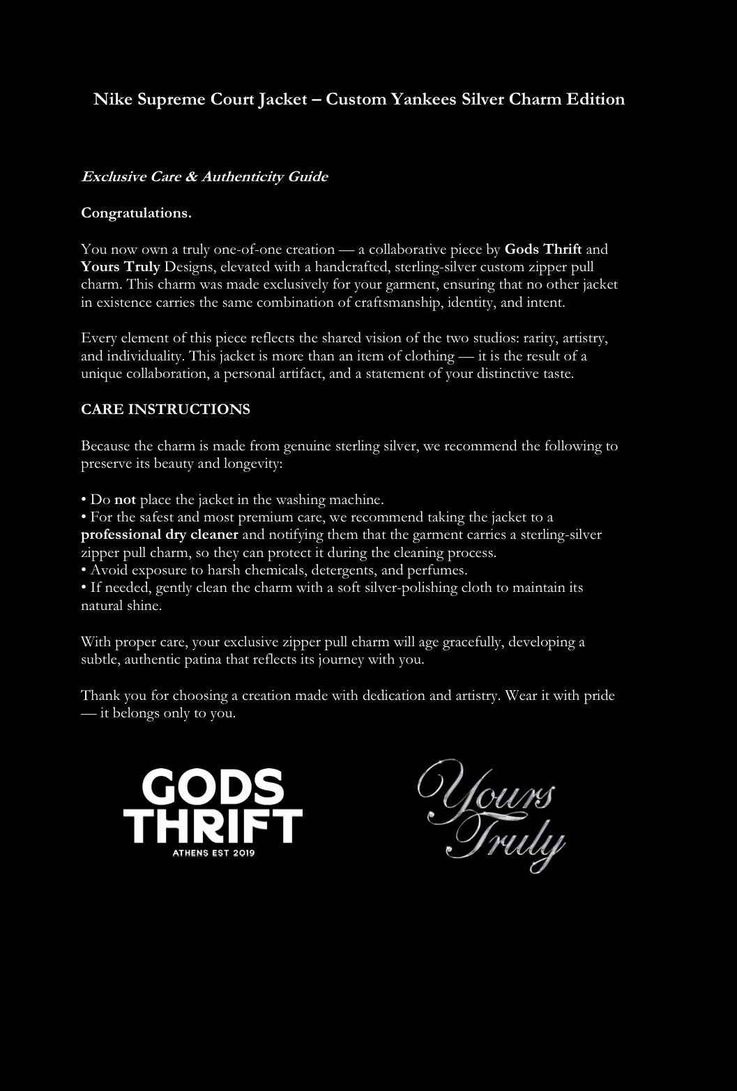 Gods Thrift x Yours Truly Nike Supreme Court Jacket – Custom 18g Silver Zip-Up Red (L) - Gods Thrift Athens