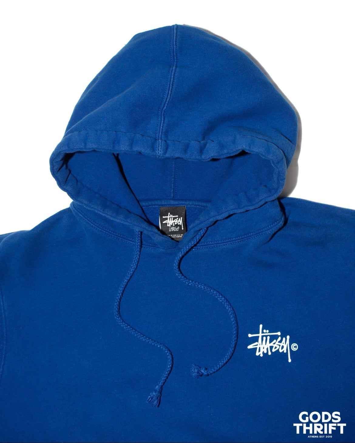 Stussy 00s Sweatshirt Navy blue (L) - Gods Thrift Athens