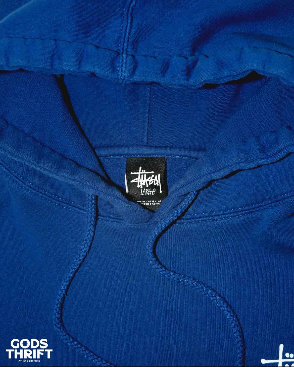 Stussy 00s Sweatshirt Navy blue (L) - Gods Thrift Athens
