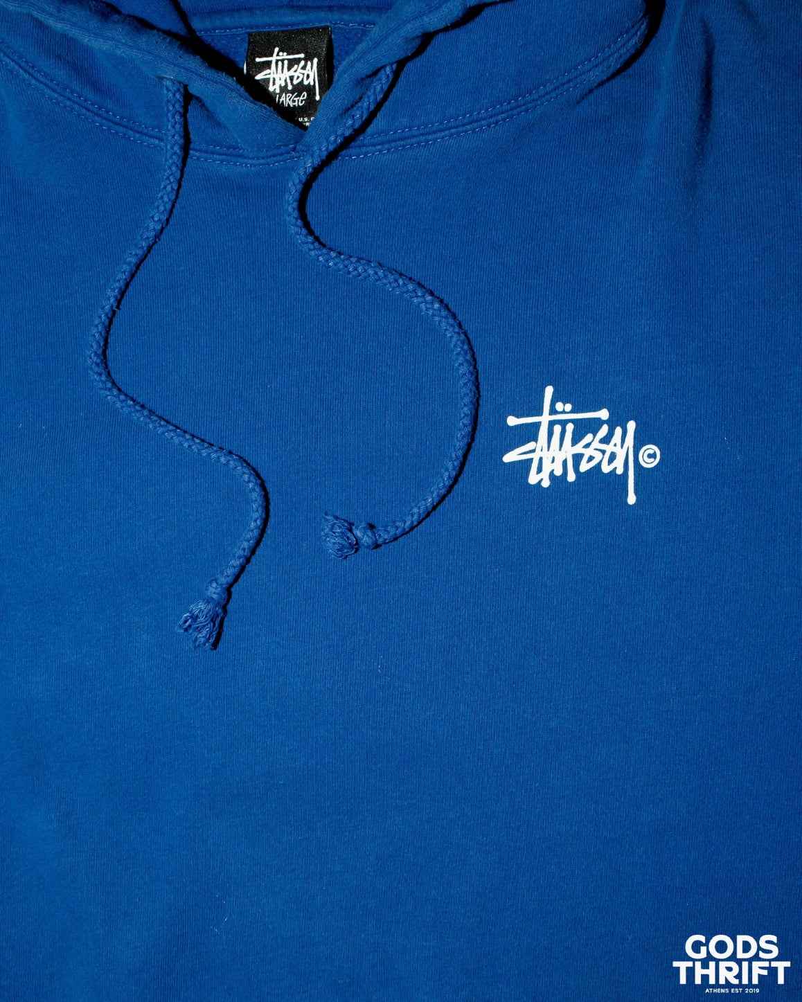 Stussy 00s Sweatshirt Navy blue (L) - Gods Thrift Athens