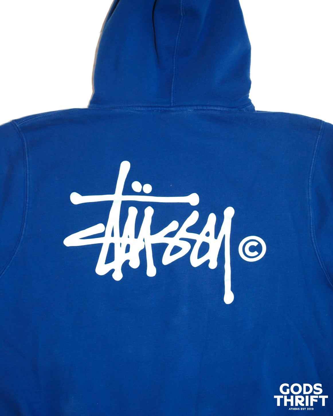Stussy 00s Sweatshirt Navy blue (L) - Gods Thrift Athens
