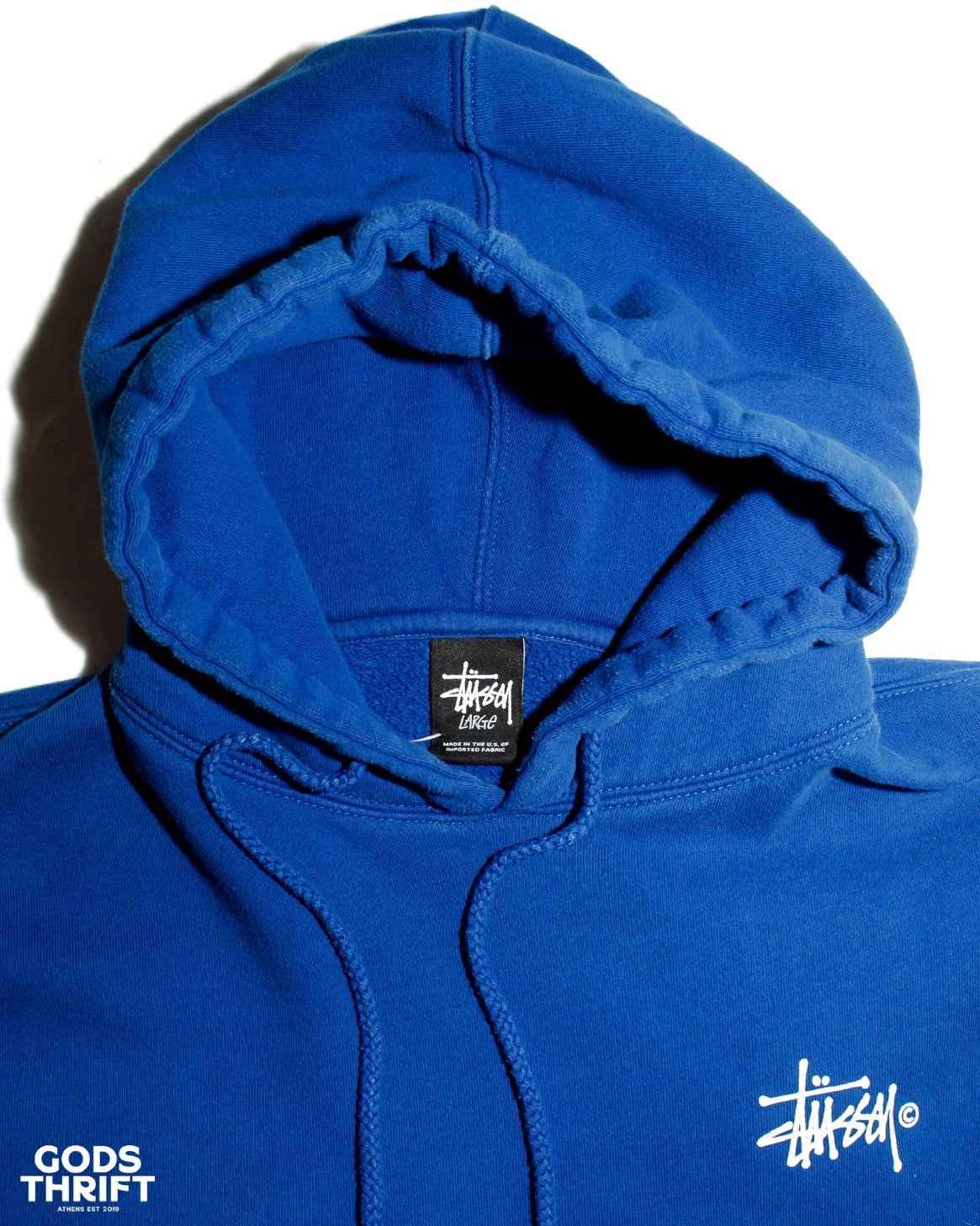 Stussy 00s Sweatshirt Navy blue (L) - Gods Thrift Athens