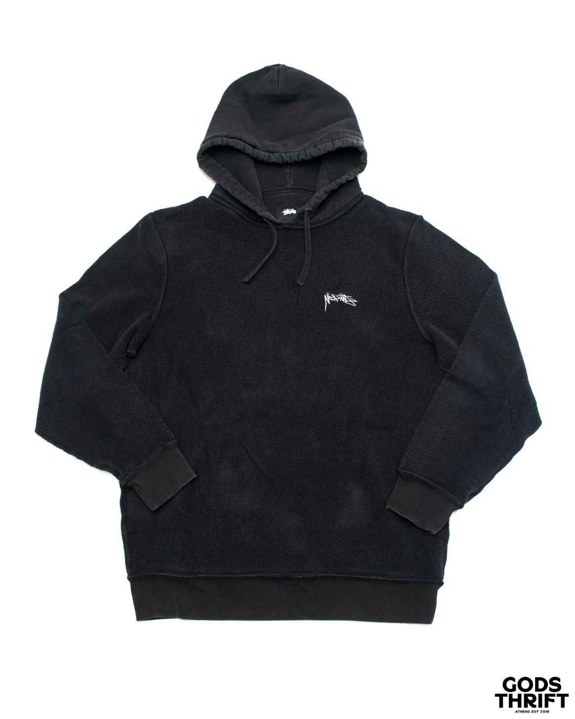 Stussy inside out Swatshirt Black (M) - Gods Thrift Athens