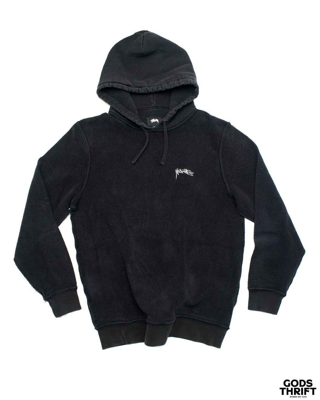 Stussy inside out Swatshirt Black (M) - Gods Thrift Athens