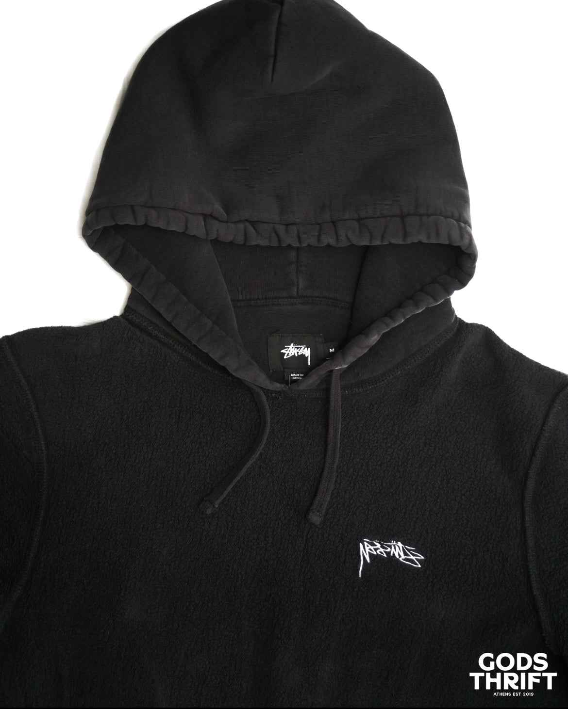 Stussy inside out Swatshirt Black (M) - Gods Thrift Athens