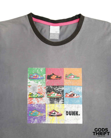 Nike Dunks T-shirt Grey (L) - Gods Thrift Athens