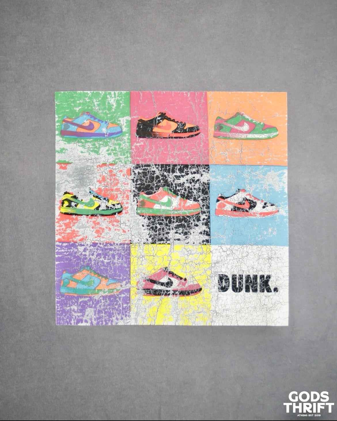Nike Dunks T-shirt Grey (L) - Gods Thrift Athens