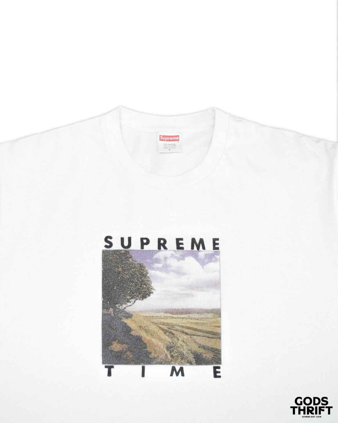 Supreme ''Time'' T-shirt (L) - Gods Thrift Athens