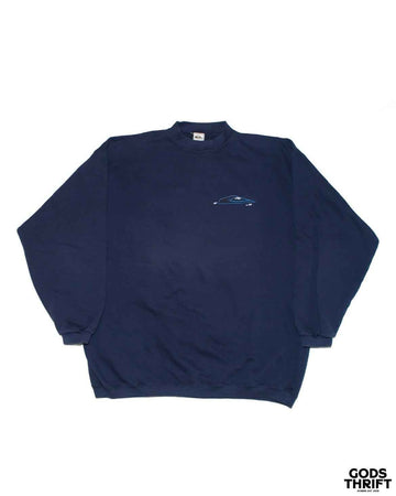 Quiksilver 90s Crewneck Navy (L) - Gods Thrift Athens