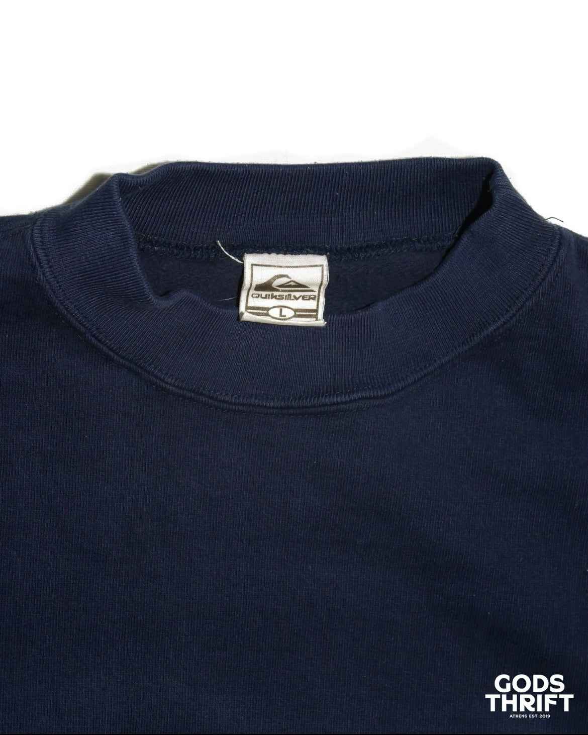 Quiksilver 90s Crewneck Navy (L) - Gods Thrift Athens