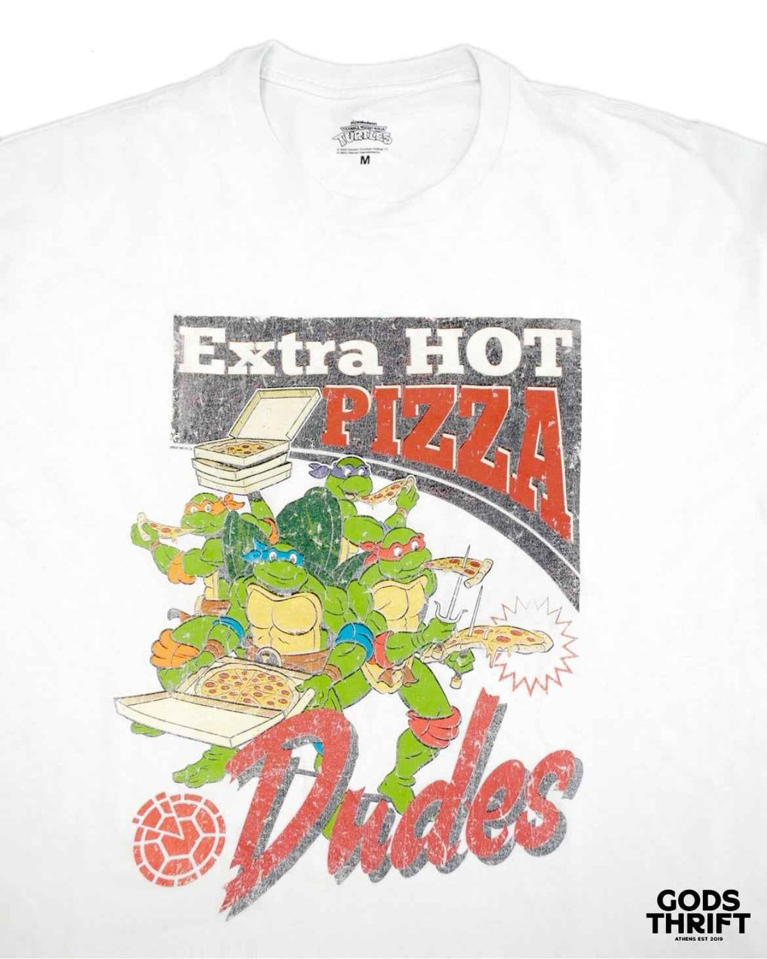 TMNT 00s T-shirt white (M) - Gods Thrift Athens