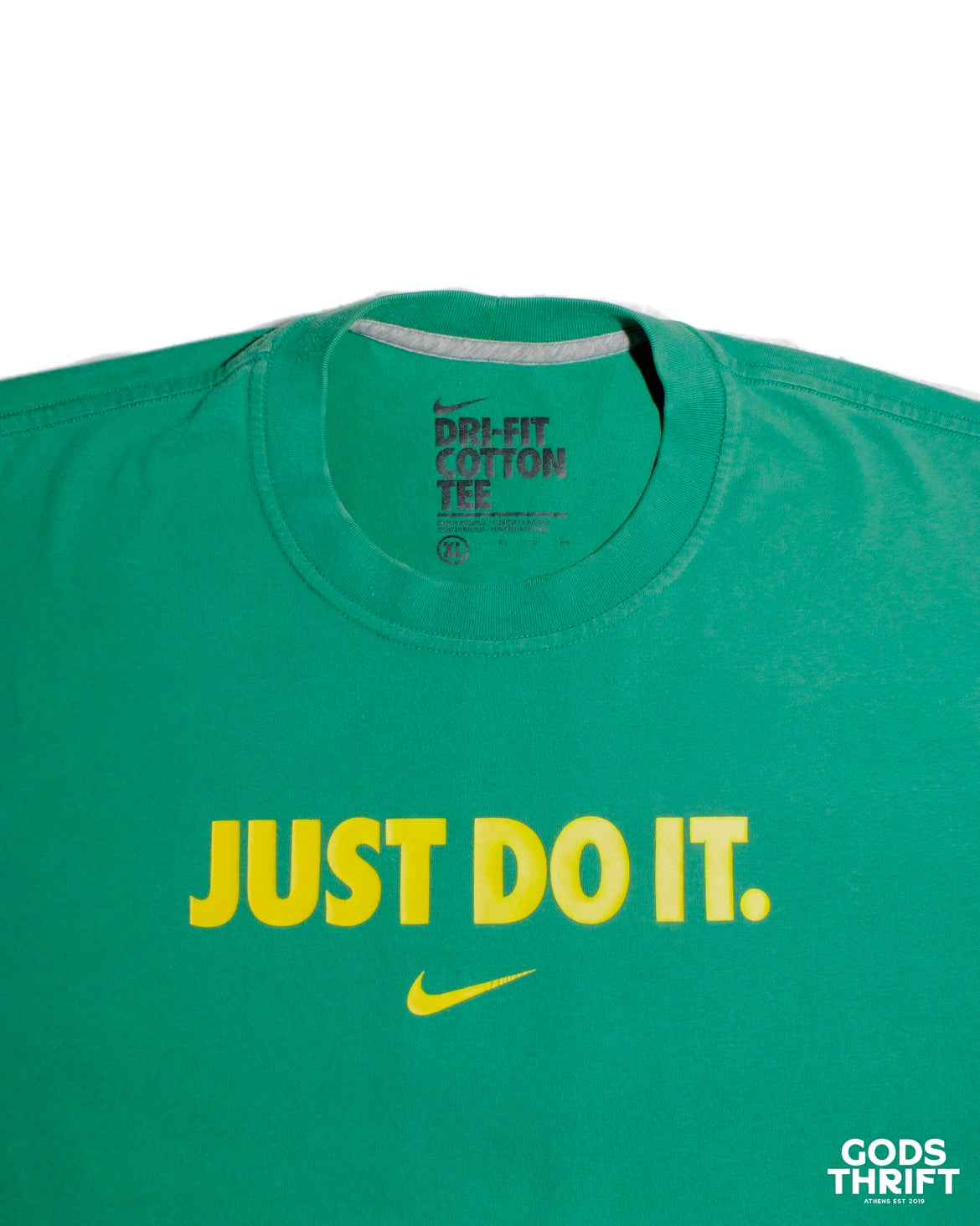 Nike "Just Do It" Tee Green (XL) - Gods Thrift Athens