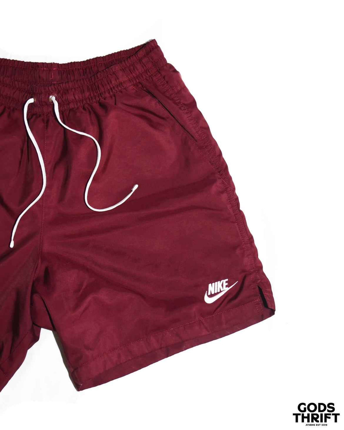 Nike swim shorts burgundy (S) - Gods Thrift Athens