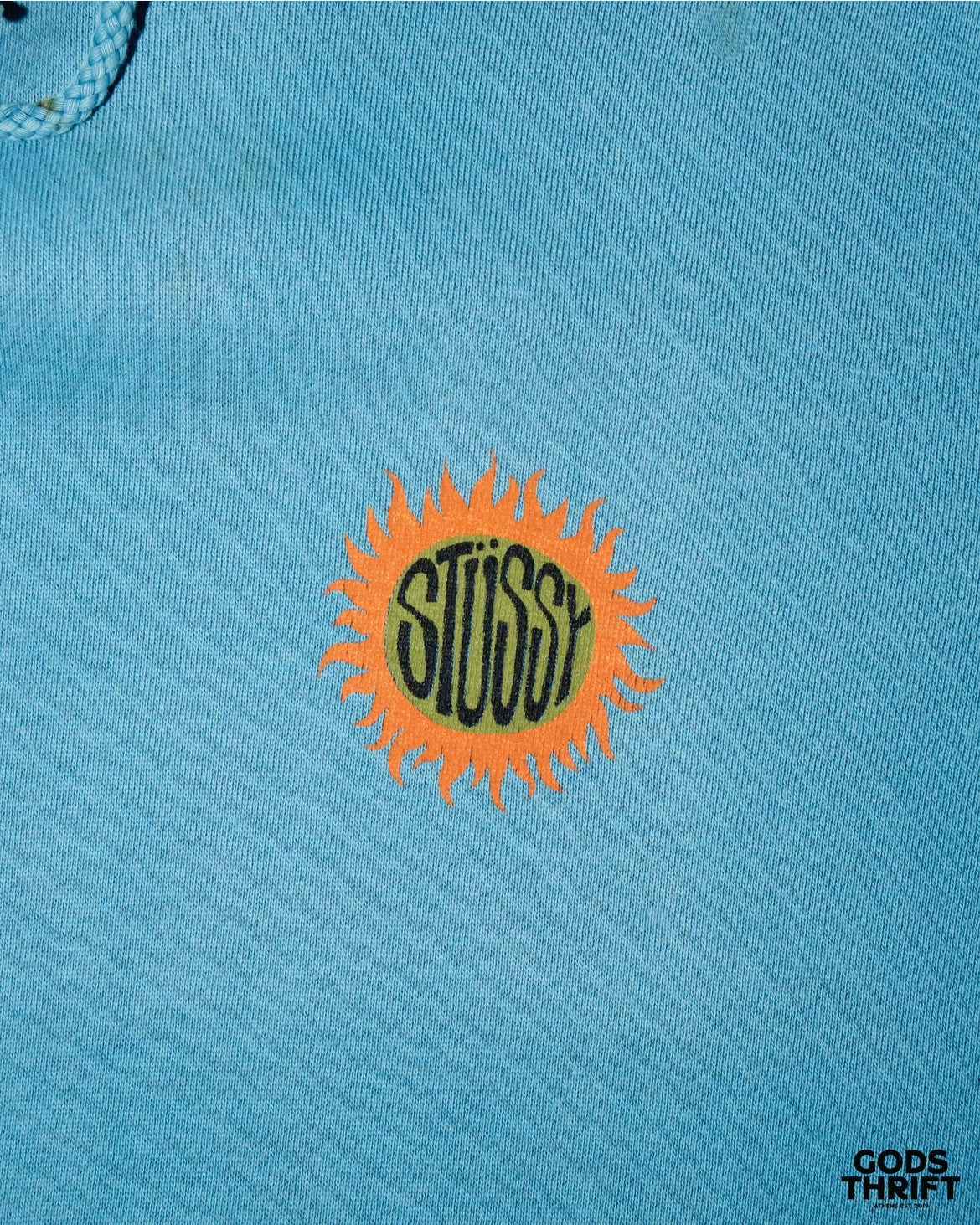 Stussy Sweatshirt, Baby blue , (L) - Gods Thrift Athens
