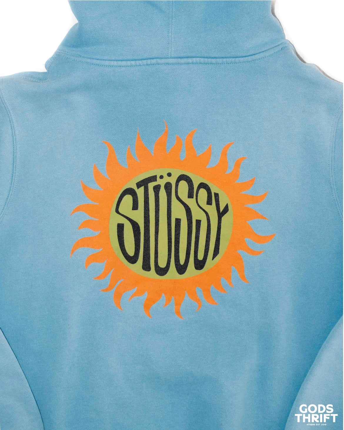 Stussy Sweatshirt, Baby blue , (L) - Gods Thrift Athens
