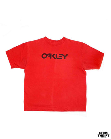 Oakley Heavyweight T-shirt Red (M) - Gods Thrift Athens