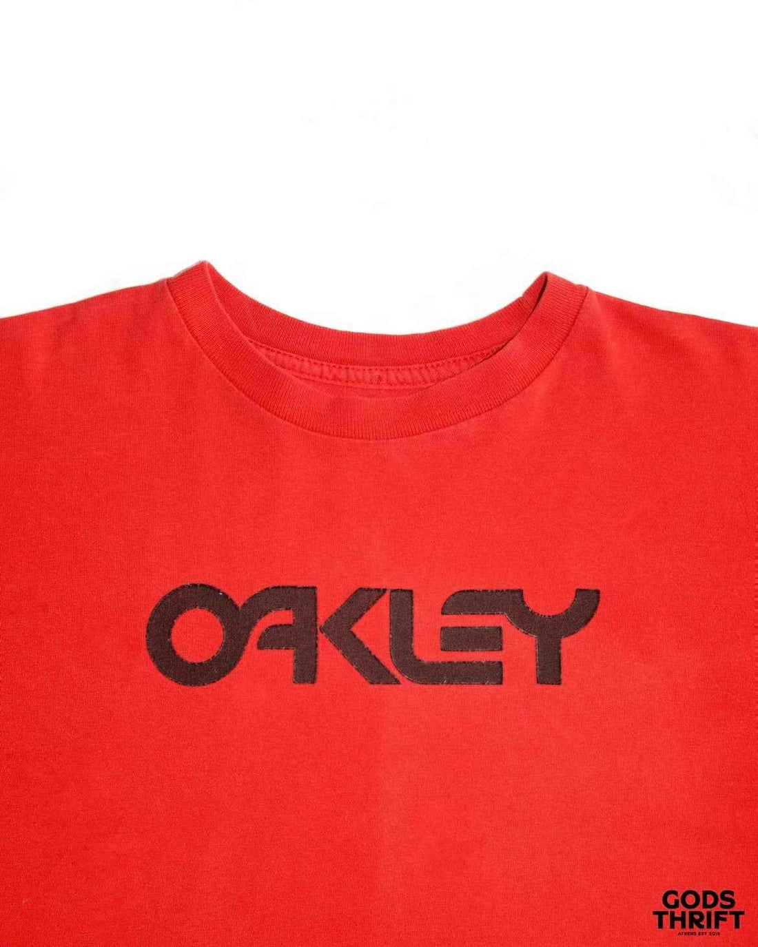 Oakley Heavyweight T-shirt Red (M) - Gods Thrift Athens