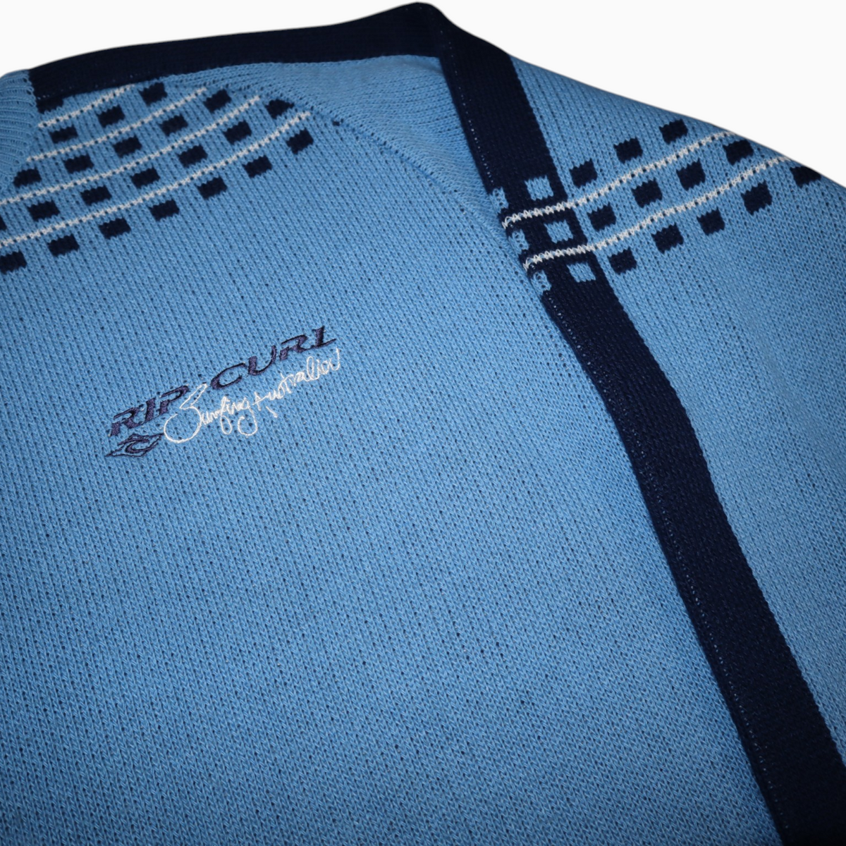 Vintage 90s Rip Curl Knitwear | Size M | Blue / Navy Blue