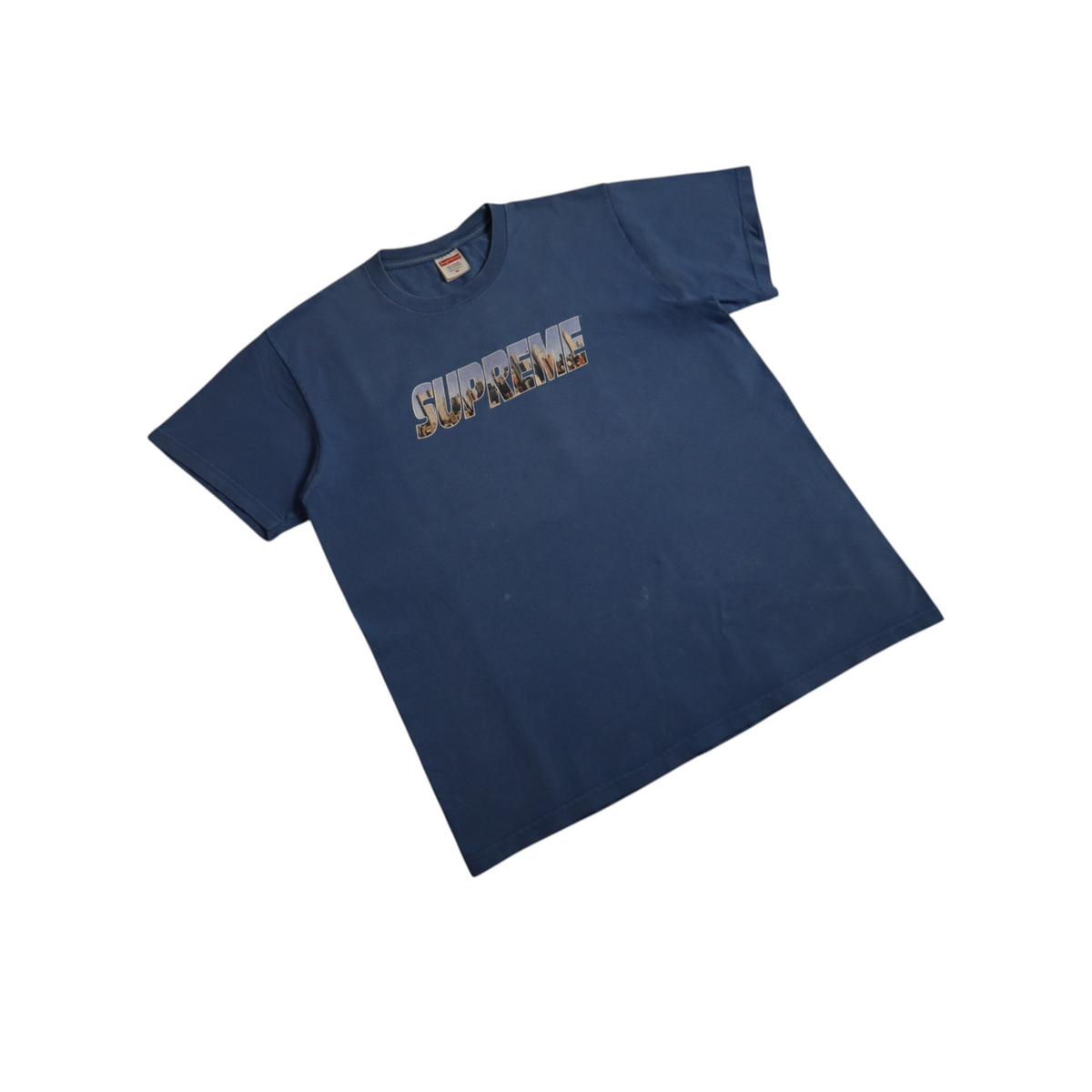 Supreme Gotham Tee FW23 | Faded Blue | Size M | Made in USA
