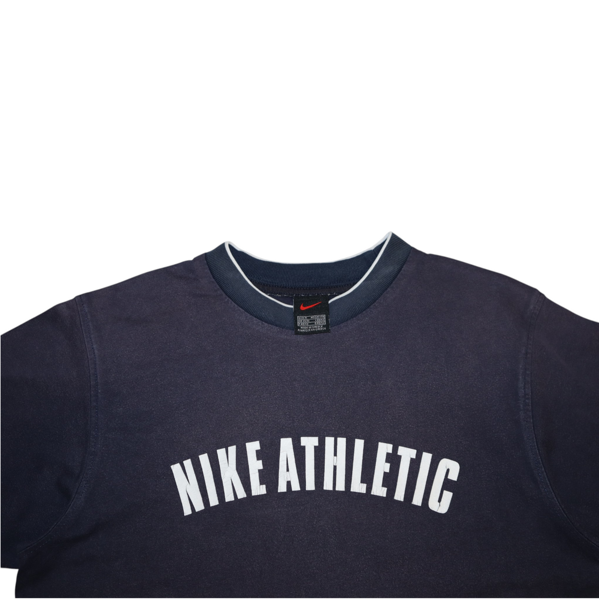 Vintage Nike Athletic Tee | Navy Blue | Size M | Made in Greece