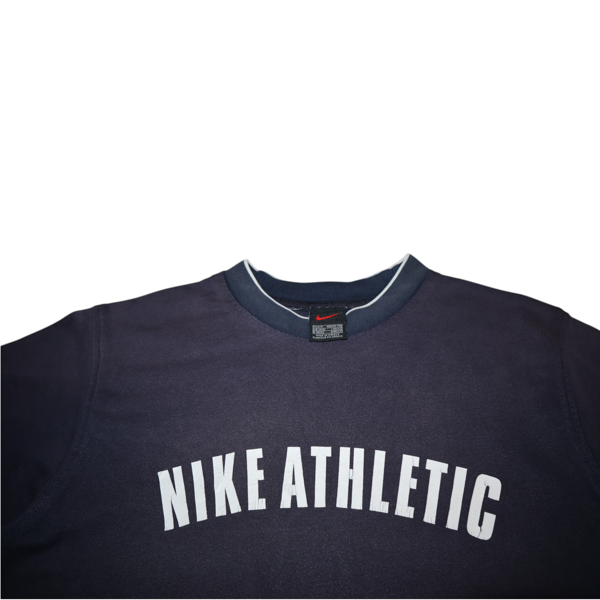 Vintage Nike Athletic Tee | Navy Blue | Size M | Made in Greece